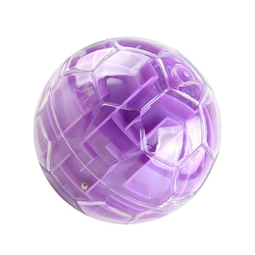 perfk 3D-Labyrinthball, Labyrinthspiel, Party-Marmorlabyrinth, Lernspielzeug, Herausforderungen, intellektuelle Reaktion, Labyrinthspiel für Erwachsene, violett von perfk