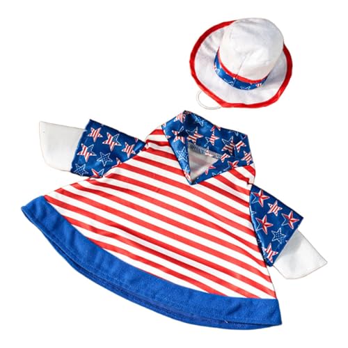 perfk 4. Juli Gänse-Outfit, Gänsekleidung, Party-Requisiten, Außendekoration, Hofstatue, Kostüm, patriotische Gartendekoration für den Balkon, Horizontaler Streifen, S von perfk