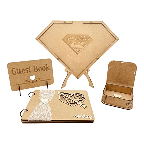 perfk 4Pcs Hochzeitsempfang Gästebuch Besucherschild Registrierung Holzrahmen Drop Box Rahmen Hochzeit Gästebuch für Urlaub Jubiläum Party Events perfk 4Pcs Hochzeitsempfang Gästebuch Besucherschild Registrierung Holzrahmen Drop Box Rahmen Hochzeit Gästebuch für Urlaub Jubiläum Party Events von perfk