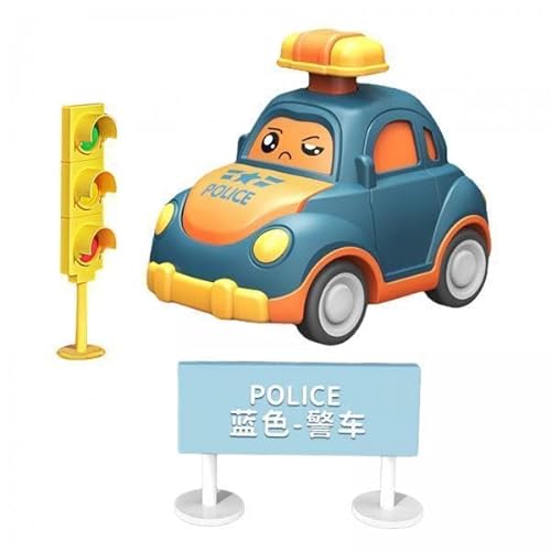 perfk 4X Cartoon Aufziehauto Kleinkinder Spielzeugauto Baby Push and Go Spielzeugauto für Kinder von perfk