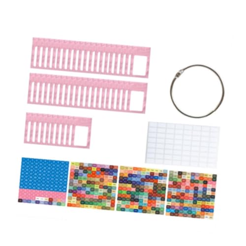 perfk 50 -fache Strassstation Beutel kleine Perlen Organizer Verpackung Packung Multifunktionale Selbstdichtbeutel mit Bindemittelringen, Rosa von perfk