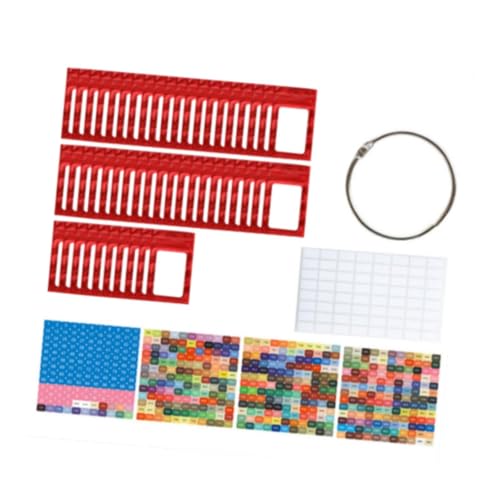 perfk 50 -fache Strassstation Beutel kleine Perlen Organizer Verpackung Packung Multifunktionale Selbstdichtbeutel mit Bindemittelringen, Rot von perfk