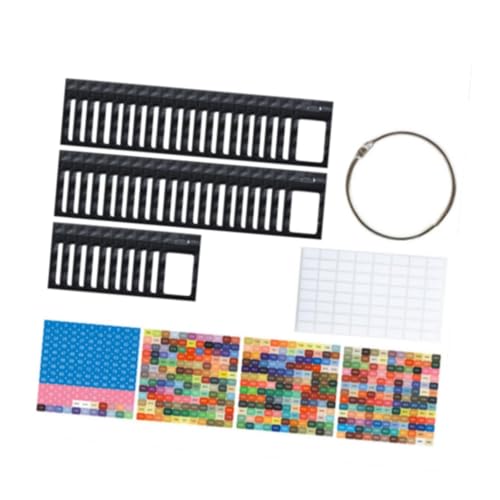 perfk 50 -fache Strassstation Beutel kleine Perlen Organizer Verpackung Packung Multifunktionale Selbstdichtbeutel mit Bindemittelringen, Schwarz von perfk
