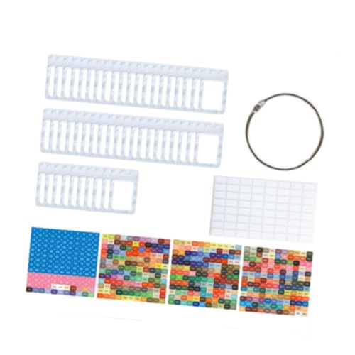 perfk 50 -fache Strassstation Beutel kleine Perlen Organizer Verpackung Packung Multifunktionale Selbstdichtbeutel mit Bindemittelringen, Weiß von perfk