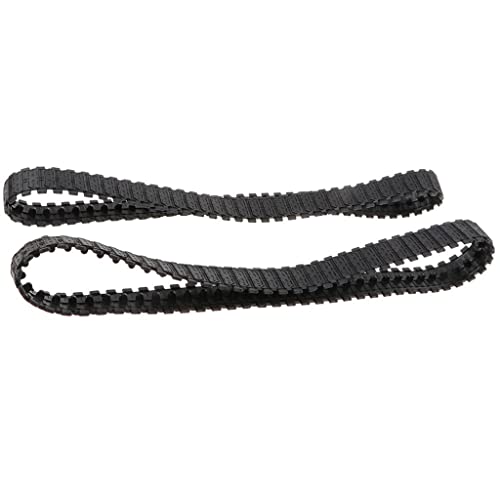 perfk 66CM 2pcs Gummi Raupenkette FÜR DIY Roboter RC Rennwagen Zubehör Schwarz von perfk