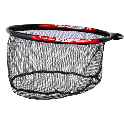 perfk Angeln Kescher Kopf Kescher Kopf Ersatz Net Wels Bass Gummi Beschichtet Angeln Forellen Outdoor Fliegen Fischernetz, 30CM von perfk