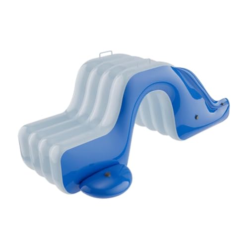 perfk Aufblasbare Rutsche, aufblasbares Spielzentrum, Spielplatzspielzeug, lustige, tragbare Pool-Wasserrutsche, einfaches Aufblasen für den Park, Hinterhof, Blau Und Weiß perfk Aufblasbare Rutsche, aufblasbares Spielzentrum, Spielplatzspielzeug, lustige, tragbare Pool-Wasserrutsche, einfaches Aufblasen für den Park, Hinterhof, Blau Und Weiß von perfk