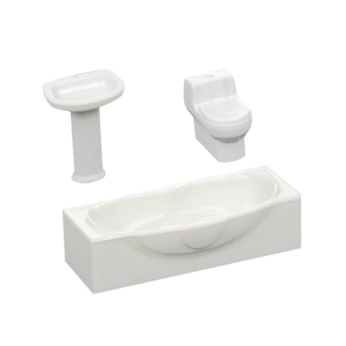 perfk Badewanne, Waschbecken, Puppenhaus, Mini-Badezimmermodell, Rollenspiel, Puppenhausbedarf, Puppenhauszubehör für DIY, Miniatur-Badezimmer, Geschenk, S perfk Badewanne, Waschbecken, Puppenhaus, Mini-Badezimmermodell, Rollenspiel, Puppenhausbedarf, Puppenhauszubehör für DIY, Miniatur-Badezimmer, Geschenk, S von perfk