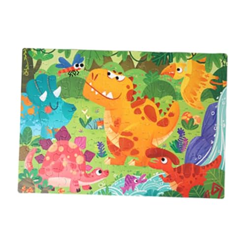 perfk Bodenpuzzle für Kinder, Papierpuzzle, Reisespielzeug für Kinder im Alter von 4–8 Jahren, Jungen und Mädchen, Dinosaurier von perfk