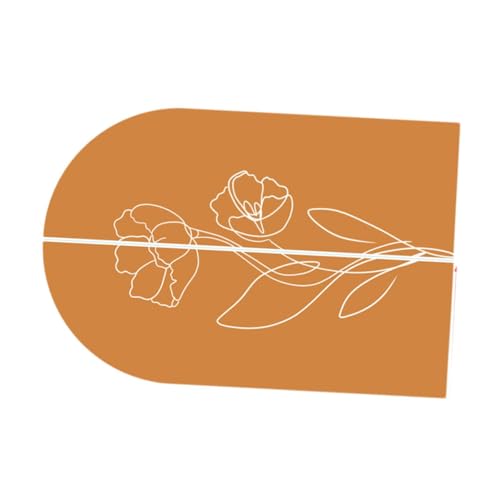 perfk Bogen Wanddekaldekoration Einfacher Hintergrund Kunst Schlafzimmer Party Wandkunst Dekor Innenür PVC Tapete Wolle Wallpaper, Orange von perfk