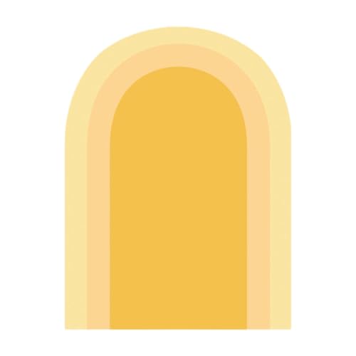 perfk Bogenwand Aufkleber Boho Arch Wall Aufkleber Stick und Schale Kopfteil Heimtüren Dekor Kinderzimmer PVC Tapetendekoration, Gelb von perfk