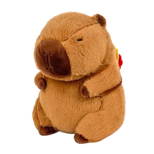 perfk Capybara Plüschpuppe begleiten Schlafspielzeug Schlafzimmerdekoration Stofftier für Kinder Kinder Familie Partygeschenke kreative Geschenke, mit 33cm von perfk