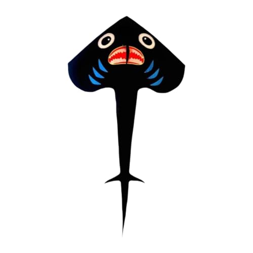 perfk Drachenspielzeug in Haiform, leicht zu Fliegende Aktivität, Einleinerdrachen, extra groß, für, Erwachsene, Hinterhof, Strand, Outdoor von perfk