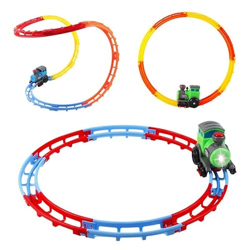 perfk Eisenbahnschienen Set mit Ton Und Licht, Rollender Schienenzug für Den Kindergarten perfk Eisenbahnschienen Set mit Ton Und Licht, Rollender Schienenzug für Den Kindergarten von perfk
