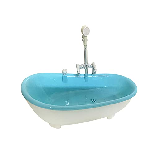 perfk Elektrische Puppenhaus Badewanne Im Maßstab 1: 6 Puppenhaus Dekoration für 12 Zoll Puppenfiguren Geschenke, Blau perfk Elektrische Puppenhaus Badewanne Im Maßstab 1: 6 Puppenhaus Dekoration für 12 Zoll Puppenfiguren Geschenke, Blau von perfk