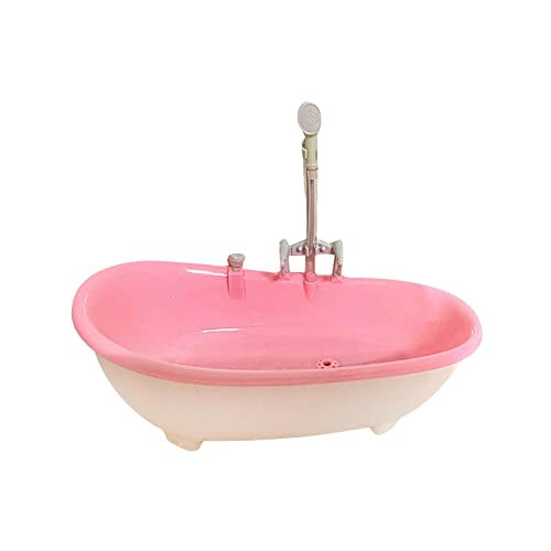 perfk Elektrische Puppenhaus Badewanne Im Maßstab 1: 6 Puppenhaus Dekoration für 12 Zoll Puppenfiguren Geschenke, Hell-Pink perfk Elektrische Puppenhaus Badewanne Im Maßstab 1: 6 Puppenhaus Dekoration für 12 Zoll Puppenfiguren Geschenke, Hell-Pink von perfk