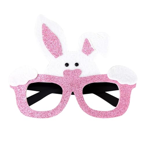 perfk -Feiertagsbrille für Kinderkostüm-Accessoires, lustige Partygeschenke, Sonnenbrillengestell, Osterbrille, Dekoration, rosa Hasenohr von perfk
