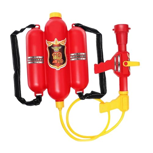 perfk Feuerwehrmann-Rucksack, Wasserspielzeug, geformtes Wasserspielzeug, Schultergurt, Feuerwehrmann-Wassersprühgerät für Partygeschenke, von perfk