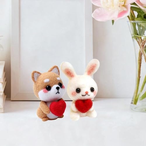 perfk Filz-Kit Filz-Handwerk-Projekt mit Anleitung Tierpuppe Filzset Selber Wollfilz Material für Erwachsene Geburtstags Geschenke, 2 StÜck perfk Filz-Kit Filz-Handwerk-Projekt mit Anleitung Tierpuppe Filzset Selber Wollfilz Material für Erwachsene Geburtstags Geschenke, 2 StÜck von perfk