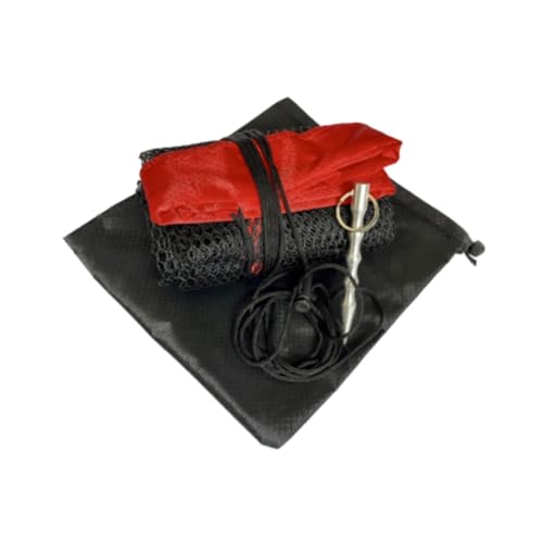 perfk Fischernetz mit Kordelzug, Fischernetz, faltbar, leicht, Schutzkorb, Fischfangtasche für kleine Fische, Netzbeutel für Bodennägel perfk Fischernetz mit Kordelzug, Fischernetz, faltbar, leicht, Schutzkorb, Fischfangtasche für kleine Fische, Netzbeutel für Bodennägel von perfk