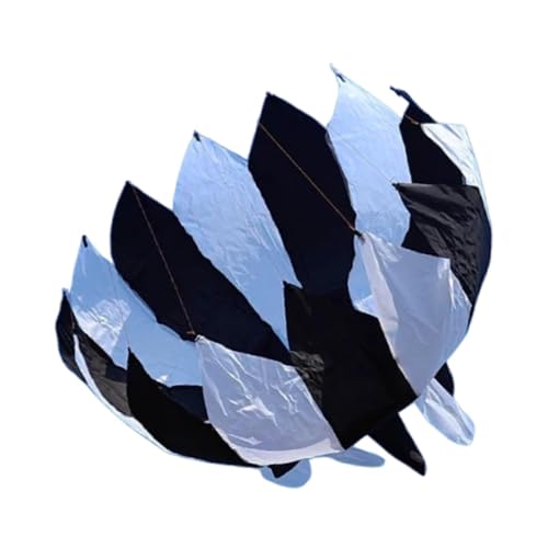 perfk Flying Kites Großer Drachen, Rahmenlos, Kindergeschenke, Parafoil Sports, riesiger 3D-Drachen, weicher Drachen für Sommeranfänger, Wandern, Camping, Schwarz-Weiss perfk Flying Kites Großer Drachen, Rahmenlos, Kindergeschenke, Parafoil Sports, riesiger 3D-Drachen, weicher Drachen für Sommeranfänger, Wandern, Camping, Schwarz-Weiss von perfk