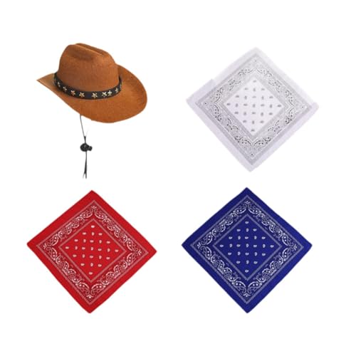 perfk Gänse Outfit mit Bandana Schal Halloween Gartengans Kleidung Cowboy Hut Western Cowboy Rasenkostüm für Terrasse Hof, 4 Stück perfk Gänse Outfit mit Bandana Schal Halloween Gartengans Kleidung Cowboy Hut Western Cowboy Rasenkostüm für Terrasse Hof, 4 Stück von perfk