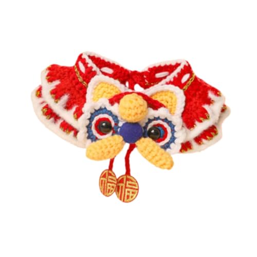 perfk Gestricktes Katzenhalsband, chinesisches Neujahr, Halsbekleidung, Urlaub, dekorativer Schal, für Kätzchen, Welpen, Hunde, M perfk Gestricktes Katzenhalsband, chinesisches Neujahr, Halsbekleidung, Urlaub, dekorativer Schal, für Kätzchen, Welpen, Hunde, M von perfk