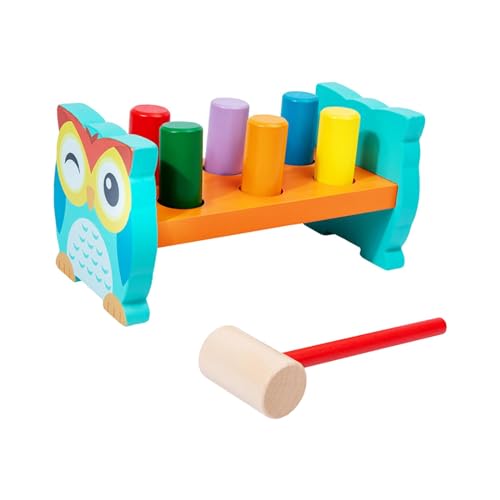 perfk Hämmerbank-Holzspielzeug, Hämmerspiel aus Holz, Entwicklungsspielzeug, Holzspielzeug mit Hammer, für Partygeschenke, von perfk