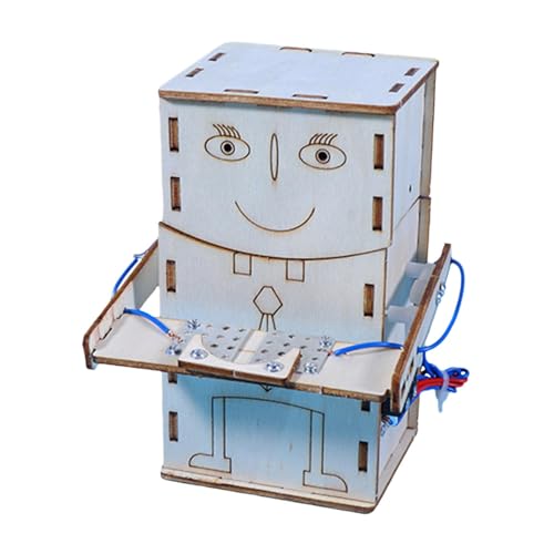 perfk Holz-Wissenschaftsprojekt-Modell-Set, Lernspielzeug, Roboter, Sparkasse, Lehrmittel, DIY 3D-Puzzles für Jungen und Mädchen von perfk