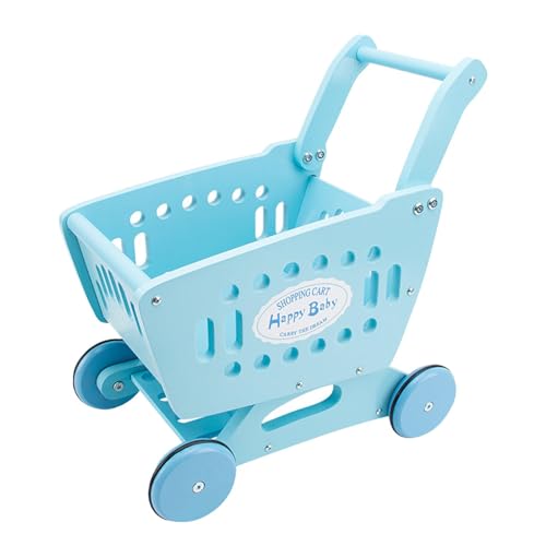 perfk Kinder-Einkaufswagen-Spielzeug, vorgeben, Einkaufswagen, Mart-Einkaufswagen, Rollenspiel für Baby, Blau von perfk