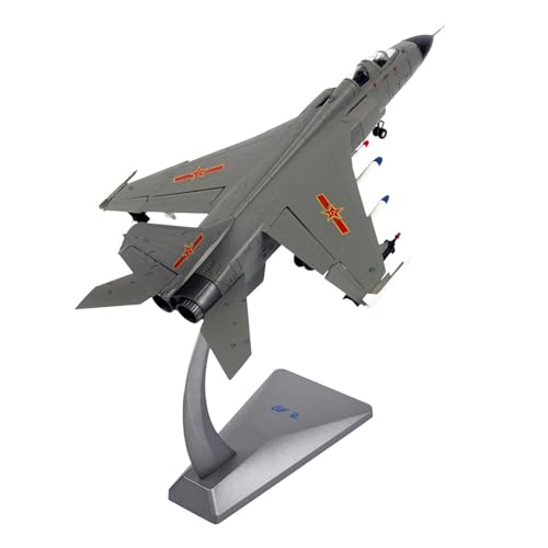 perfk Legierung JH7 Kampfflugzeug Diecast Modell, Miniatur Spielzeug Luftfahrt Gedenken Kinder Erwachsene Spielzeug mit Display Basis für Bar Regal, 32cmx19cmx22cm von perfk