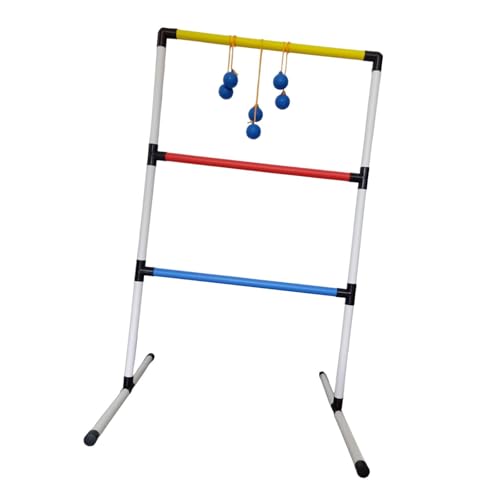 perfk Leiterballspiel-Set, Golf-Spaß im Hinterhof für Kinder, robuste Geschenkidee für den Rasen auf der Terrasse, einfach zu montierendes Golf-Wurfset, 1 Leiter von perfk