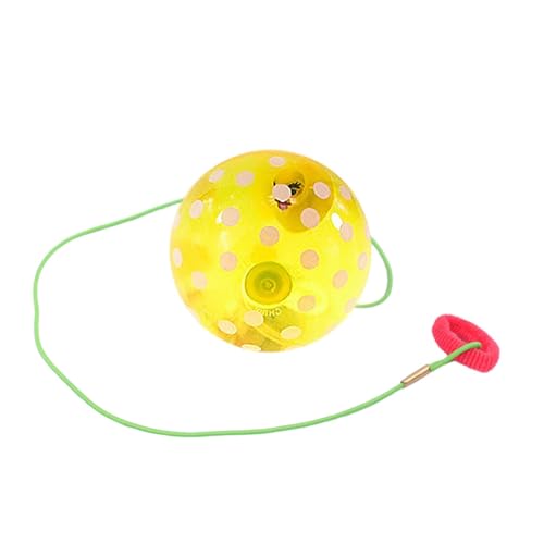 perfk Leuchtender Hüpfball, Gummispielzeugball mit Seil, Blinkender weicher Ball für Geburtstagspartys, Stil E von perfk