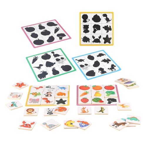 perfk Memory-Zuordnungsspiel, Tier-Zuordnungsspiel, Lernspielzeug, kognitives Spielzeug, Lernspielzeug für Vorschulkinder für Jungen und Mädchen ab 3 Jahren von perfk