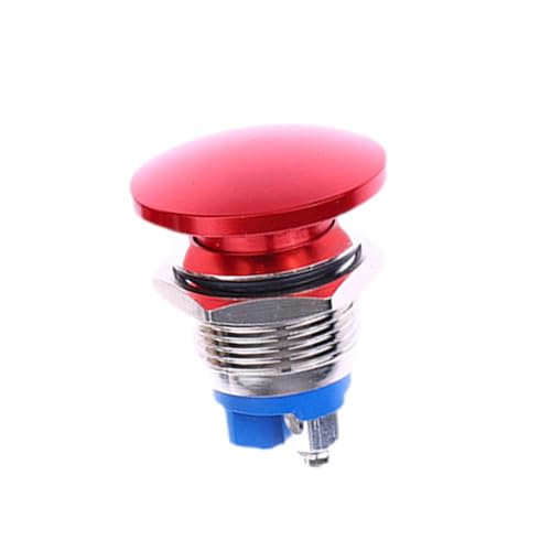 perfk Momentaner Druckknopf aus Metall, praktisch, hohe Leistung, rotes Metallgehäuse, verschleißfest, professionell, wasserdicht, 16 Mm perfk Momentaner Druckknopf aus Metall, praktisch, hohe Leistung, rotes Metallgehäuse, verschleißfest, professionell, wasserdicht, 16 Mm von perfk