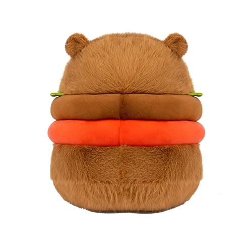 perfk Plüsch Hamburger Capybara Capybara Figur Wohnzimmer Cartoon Couch Weiches gefülltes Capybara Spielzeug für Teenager Kinder Kinder Geschenke, 20 cm von perfk