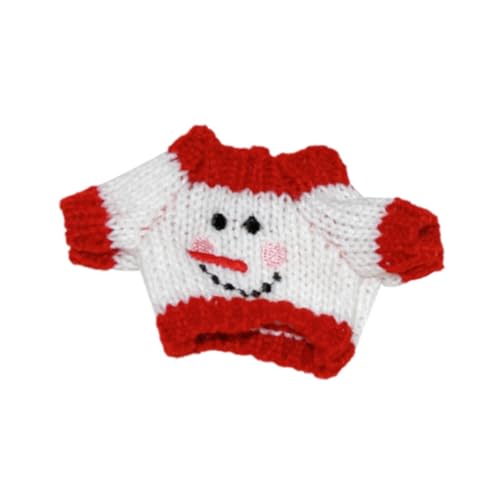 perfk Plüschfigur, Strickpullover, Puppenkleidung, modische Foto-Requisiten für Kinder, Kostüme, zum Selbermachen von Puppen für 17 cm, Schneemann perfk Plüschfigur, Strickpullover, Puppenkleidung, modische Foto-Requisiten für Kinder, Kostüme, zum Selbermachen von Puppen für 17 cm, Schneemann von perfk