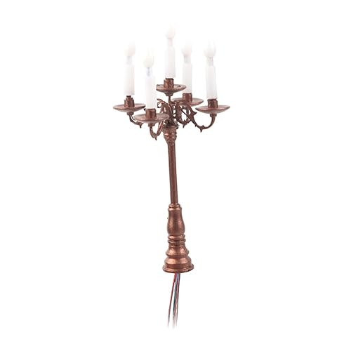 perfk Puppenhaus-Kerzenständer, Modell-Kerzenständer-Lampe, 1:87 Puppenhaus-LED-Kerzenlicht für Puppenhaus, DIY-Miniaturen, Bronze perfk Puppenhaus-Kerzenständer, Modell-Kerzenständer-Lampe, 1:87 Puppenhaus-LED-Kerzenlicht für Puppenhaus, DIY-Miniaturen, Bronze von perfk
