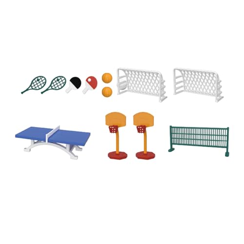 perfk Puppenhaus-Sportspielzeug, Miniatur-Tischtennis, Miniatur-Sportausrüstung, Miniatur-Sportset von perfk
