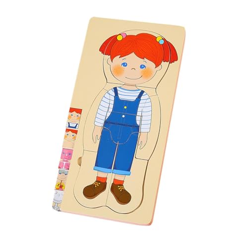 perfk Puzzle-Kinderspielset, Menschlicher Körper-Puzzle, Mein Körper-Puzzle aus Holz für 4+ Jahre, Mädchen perfk Puzzle-Kinderspielset, Menschlicher Körper-Puzzle, Mein Körper-Puzzle aus Holz für 4+ Jahre, Mädchen von perfk