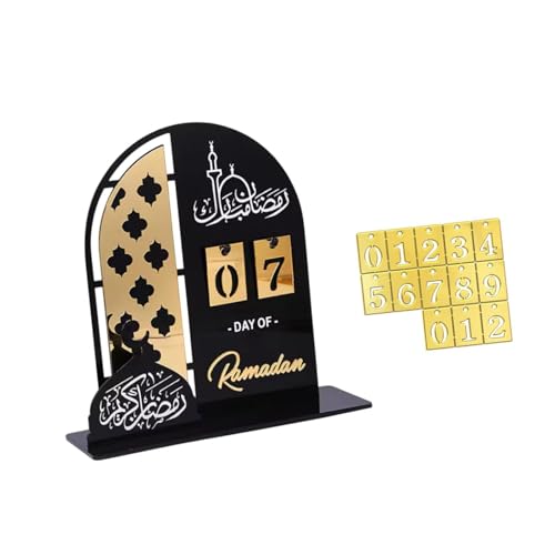 perfk Ramadan Dekoration Acryl Adventskalender für Erwachsene Kinderschrankschule von perfk