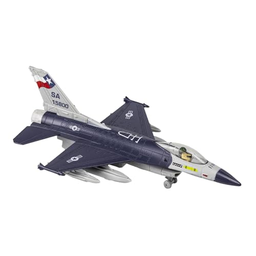 perfk Simulation eines Kampfflugzeugmodells, Miniaturspielzeug, Flugzeugmodell, statisches Ornament, Flugzeugmodell für das Studium des Wissenschaftsmuseums, Blau von perfk