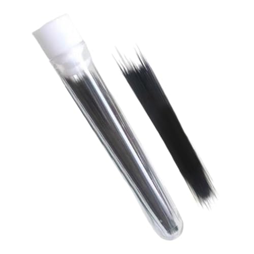 perfk Simulierte Katzenbärte gefüllte Spielzeugschnurrhaare einfach zu verwendende Mehrzweckpuppenbärte künstlicher Tierbart für handgefertigtes DIY-Dekor, Schwarz, 0.18 Mm von perfk
