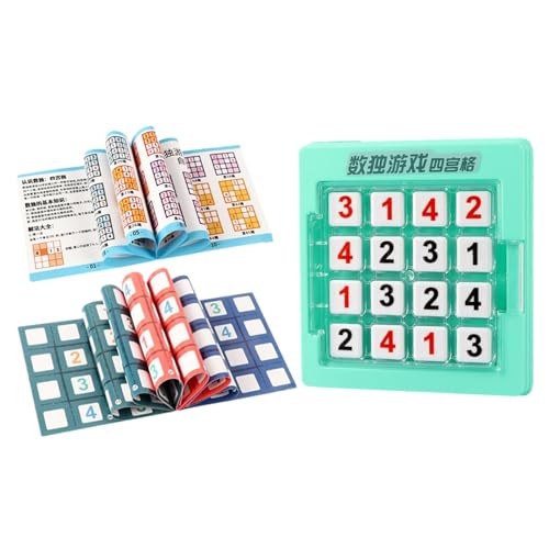 perfk Sudoku-Puzzle, Denksport-Spiel, pädagogisches Farbsortier-Sudoku-Spielbrett, Denksport-Spielzeug für Aktivitäten, soziale Fähigkeiten, Grün von perfk