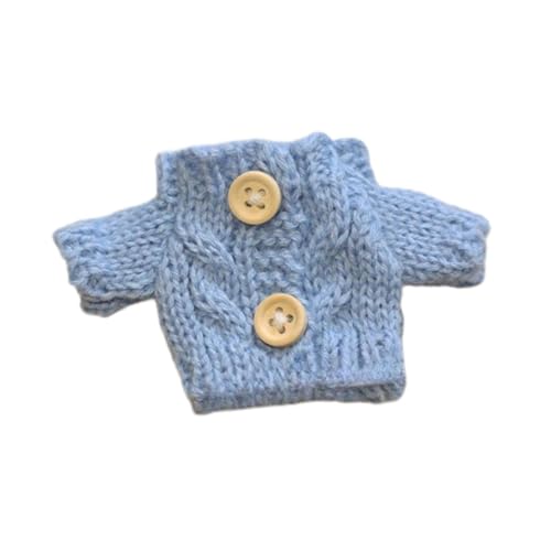 perfk T-Shirt für Mini-Plüschpuppen, Kleidung für Puppen aus Baumwolle, Anziehsachen, Geschenk, Bequeme Dekoration, Puppenhose, Outfits, Blaue Holzknöpfe perfk T-Shirt für Mini-Plüschpuppen, Kleidung für Puppen aus Baumwolle, Anziehsachen, Geschenk, Bequeme Dekoration, Puppenhose, Outfits, Blaue Holzknöpfe von perfk