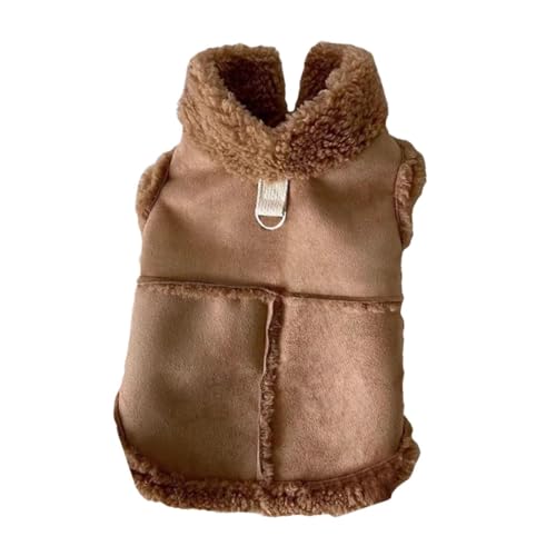 perfk Winterweste für Hunde, Outdoor-Jacke für Haustiere mit D-Ringen, hält warme Herbst- und Winterkleidung, Hundejacke für Partys, Training, Picknicks, Braun, XL perfk Winterweste für Hunde, Outdoor-Jacke für Haustiere mit D-Ringen, hält warme Herbst- und Winterkleidung, Hundejacke für Partys, Training, Picknicks, Braun, XL von perfk