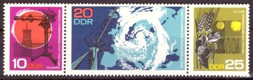 philaseum Briefmarken DDR 1968, Mi. Nr. 1343-1345 (WZd189), Meteorologie, Postfrisch von philaseum