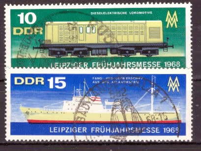 philaseum Briefmarken DDR 1968, Mi. Nr. 1349-1350, Leipziger Frühjahrsmesse, Gestempelt (Mi. 1,50 EUR) von philaseum