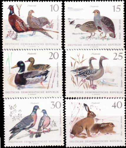 philaseum Briefmarken DDR 1968, Mi. Nr. 1357-1362, Niederwild, Postfrisch philaseum Briefmarken DDR 1968, Mi. Nr. 1357-1362, Niederwild, Postfrisch von philaseum