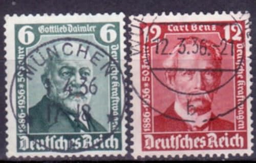 philaseum Briefmarken Deutsches Reich 1936, Mi.Nr. 604-605, Int. Automobilausstellung IAA, Gestempelt philaseum Briefmarken Deutsches Reich 1936, Mi.Nr. 604-605, Int. Automobilausstellung IAA, Gestempelt von philaseum